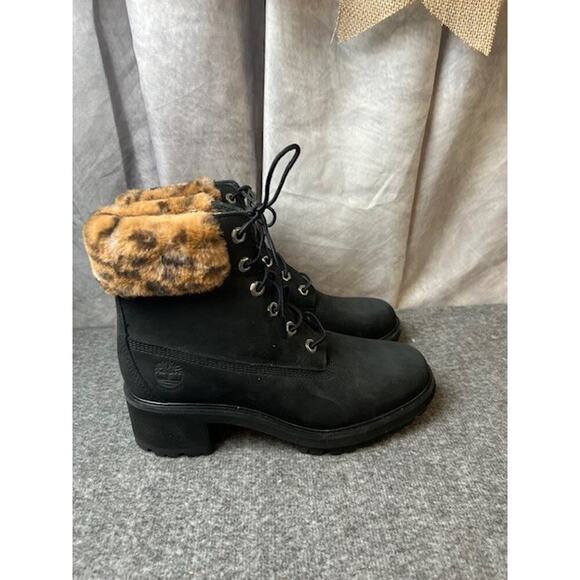NWOT Timberland Kinsley 6-Inch Waterproof Black/Faux Fur Booties – Sz 8M - Picture 2 of 9